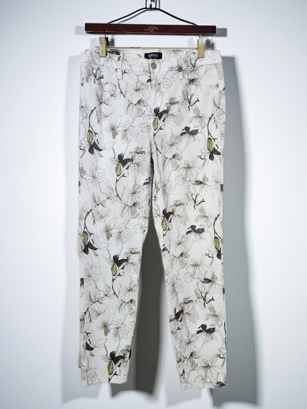 Buffalo David Bitton Havana Tencel Blend Summer Floral Ankle Pants Size 10